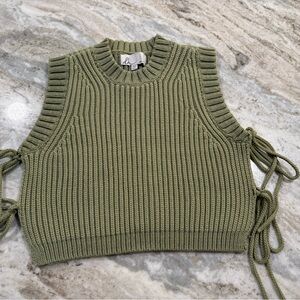 DJ New York - Olive Green Knit Sleeveless Top